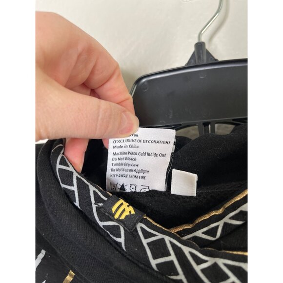 Nerdforge Black Cryptic Hoodie Gold Geometric Design adult small - Picture 5 of 9